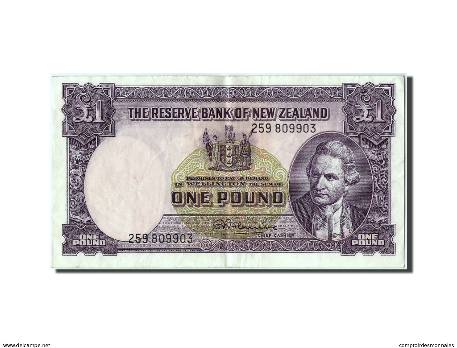 Billet, Nouvelle-Zélande, 1 Pound, TTB+ - Nouvelle-Zélande