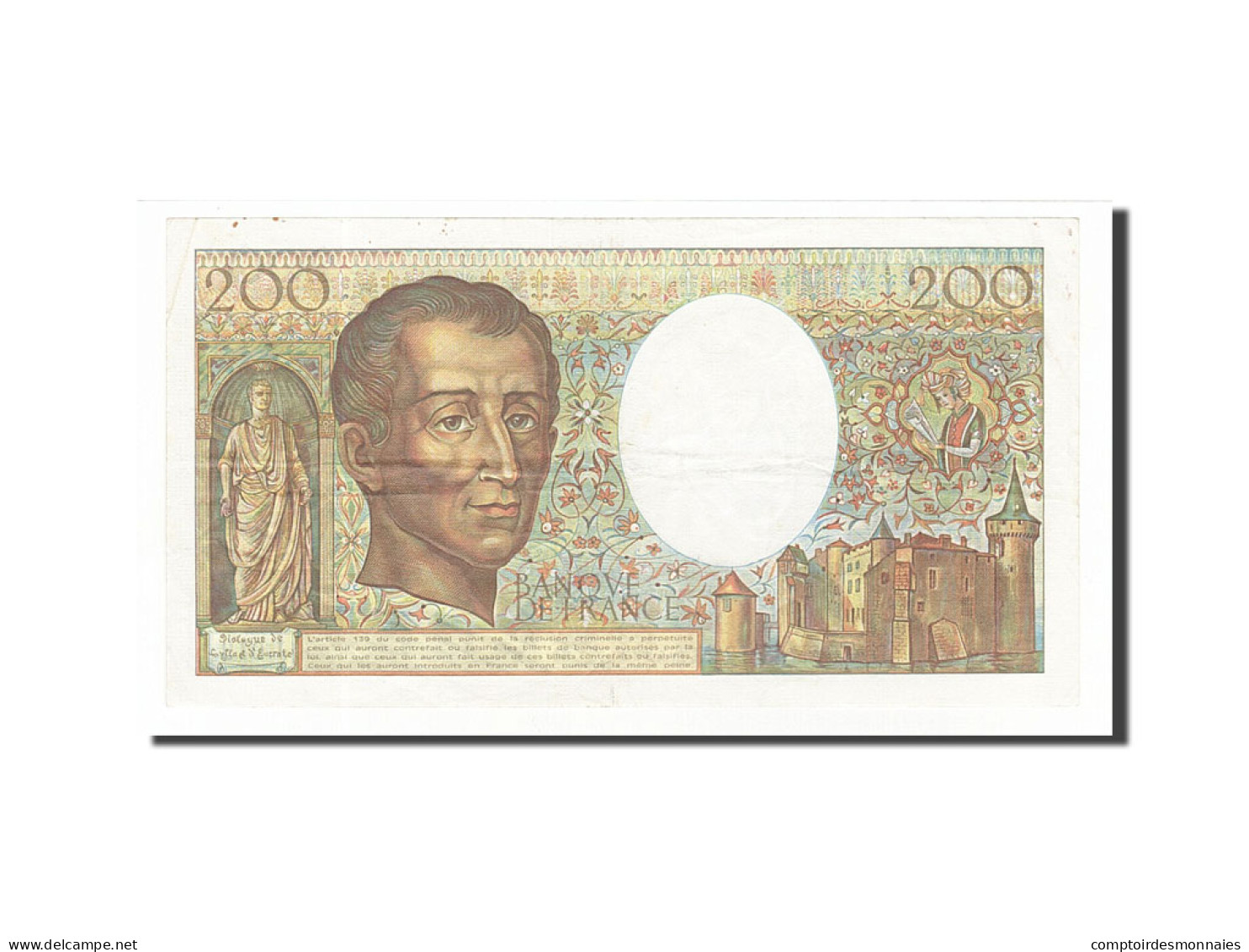 Billet, France, 200 Francs, 200 F 1981-1994 ''Montesquieu'', 1982, TTB - 200 F 1981-1994 ''Montesquieu''