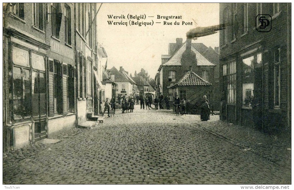 WERVIK - WERVICQ - BELGIË - BELGIQUE - PEU COURANTE CPA FELDPOST BIEN ANIMEE DE 1915. - Wervik