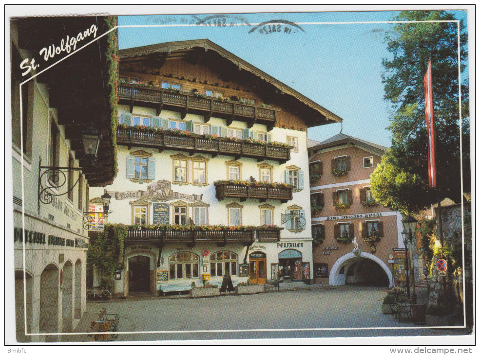 St. Wolfgang : Place Du Marché Avec L'Hôtel "Poste" Et L'Hôtel "CHEVAL BLANC" - Gmunden