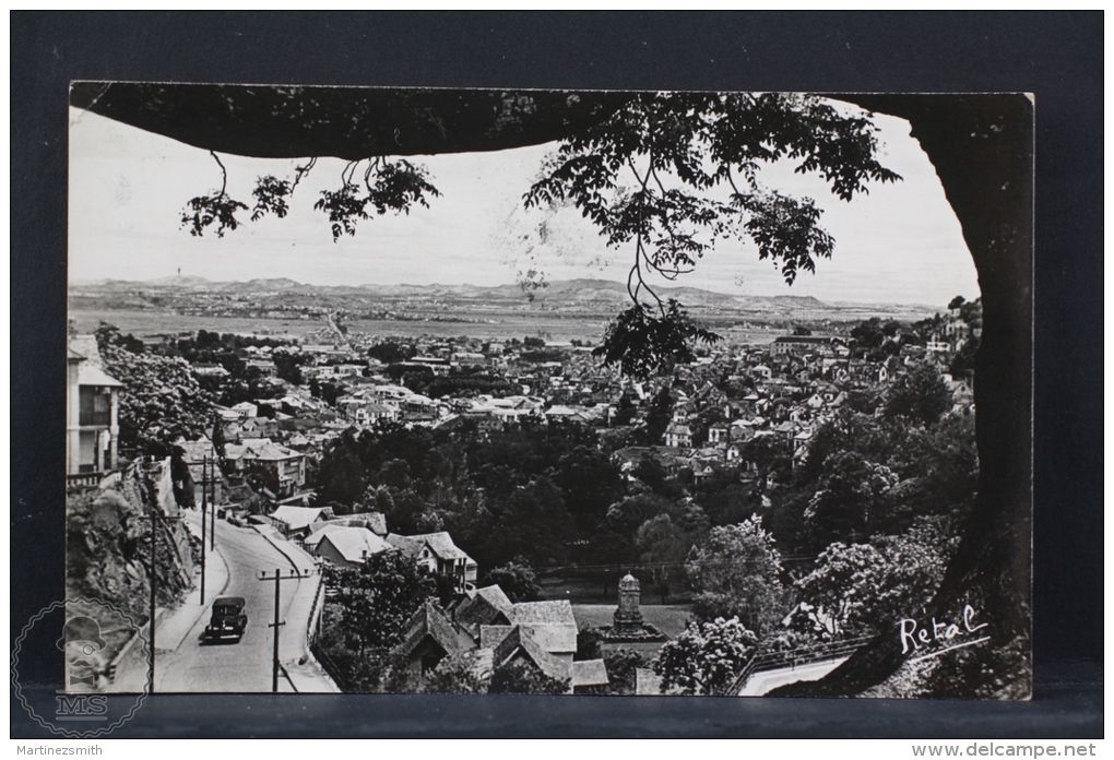 Old Africa Postcard - Tananarive - Panorama Vu D´Ambohijatovo - Old Car On Road - Sin Clasificación