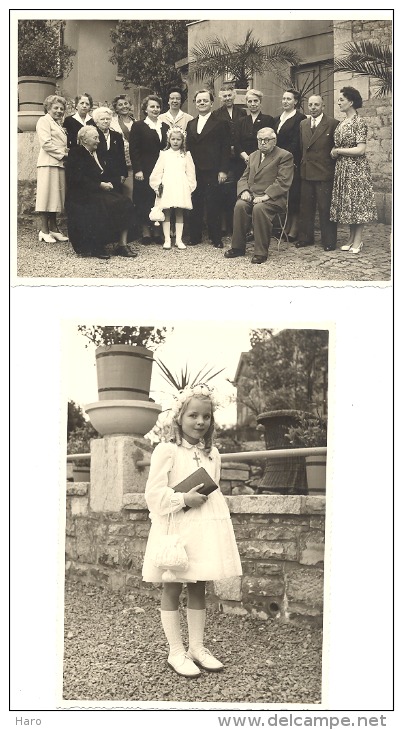 RAEREN - Lot De 2 Photos Cartes  De La Communion En 1956 De Wilma Veiders (sf104) - Raeren