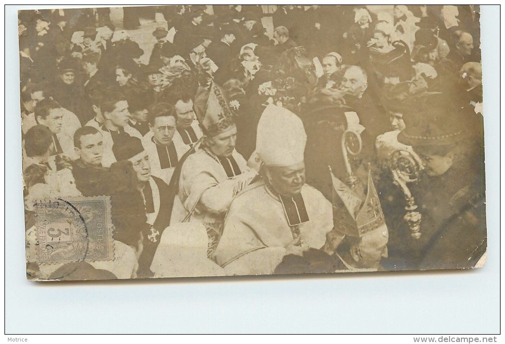 AURAY - Bénédiction De Monseigneur Duparc (évêque De Quimper); Le 29 Février 1908. (carte Photo Vendue En L'état) - Auray