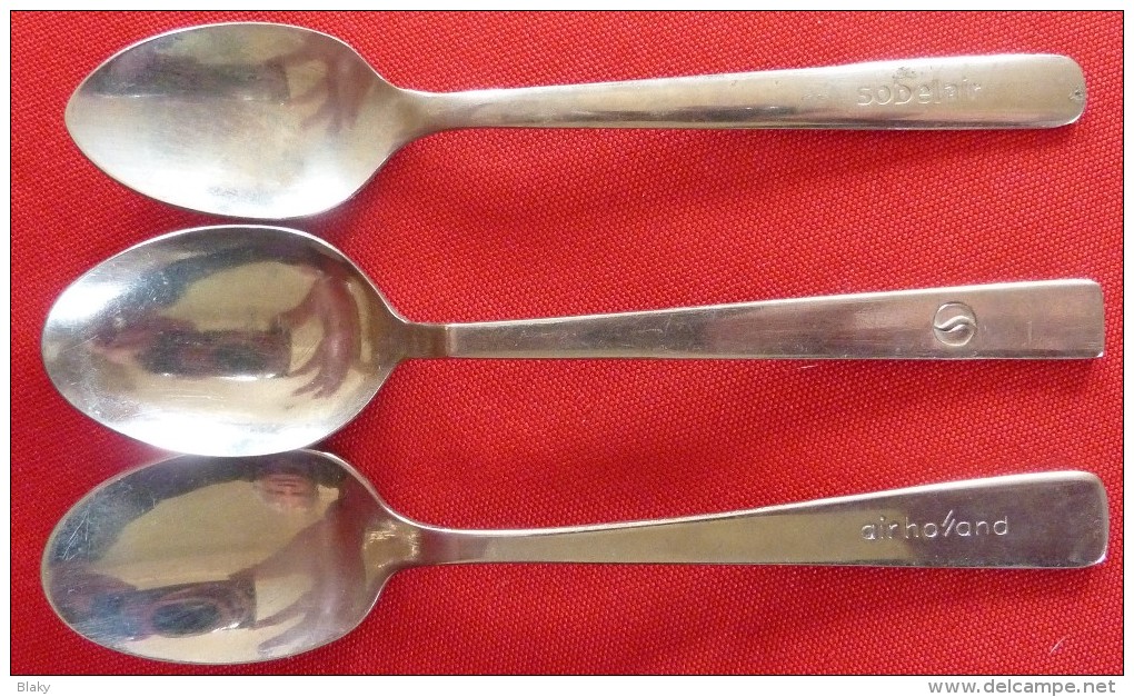 3 C-CAFÉS  EN INOX-SABENAS-SOBELAIR-HOLLANDE-COLLECTOR - Cutlery