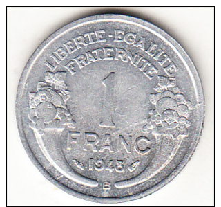 FRANCIA 1948B. 1 FRANCO  CERES.ALUMINIO .GRABADOR MORLON    EBC  CN4311 - Otros & Sin Clasificación