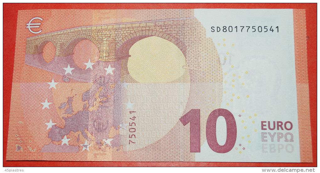 * NEW EUROPE Russian TYPE: ITALY ★ 10 EURO 2014 DRAGHI PREFIX SD S002H3! UNC CRISP!  LOW START ★ NO RESERVE! - 10 Euro