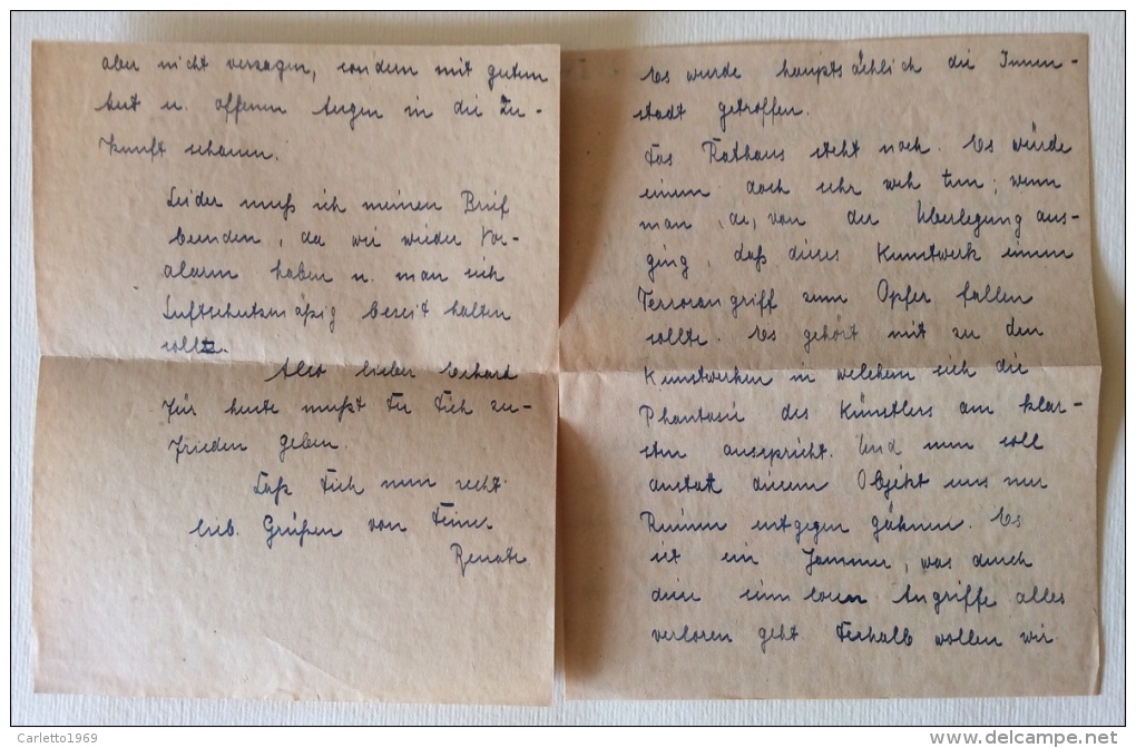 Feldpost Munchen Data 20/03/1944 Manoscritto - Documenten