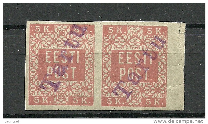 ESTLAND Estonia 1918 Provisional Line Cancel TARTU Auf Michel 1 - Estland