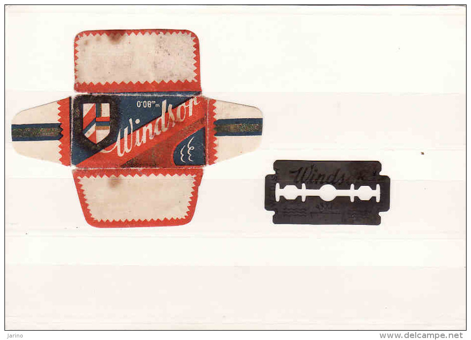 Old Razor Blade+wrappers-Rasierklinge+Verpackungen-Enveloppeur+lames De Rasoir-LAMETTA DA BARBA, Vindsor - Razor Blades