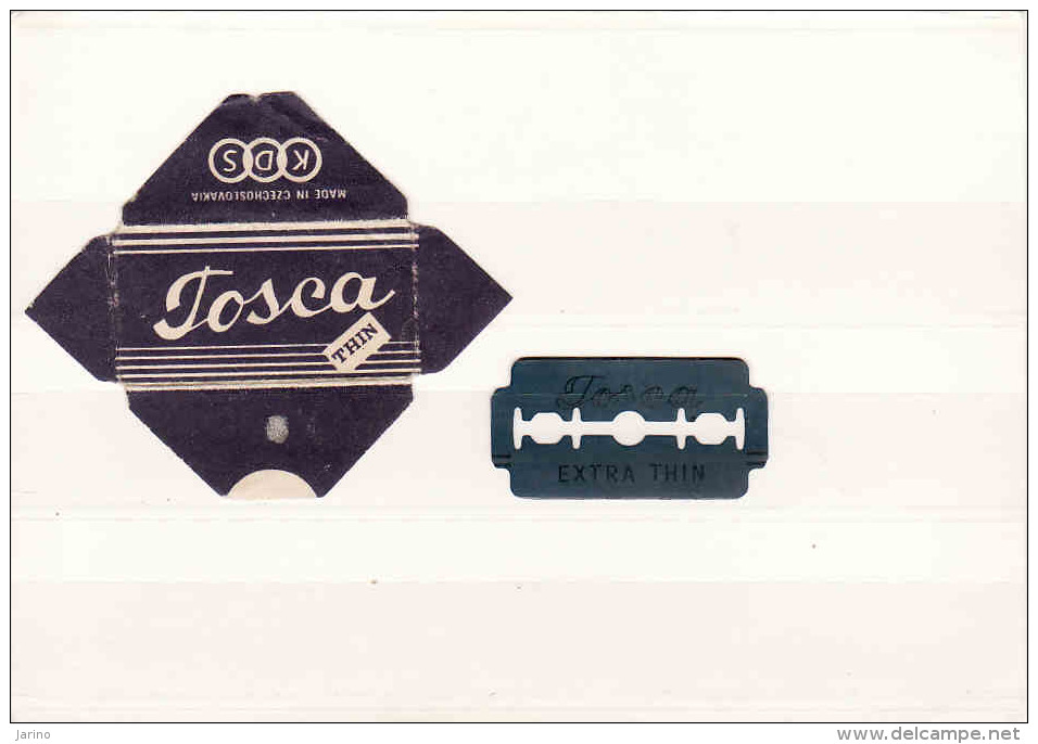 Old Razor Blade+wrappers-Rasierklinge+Verpackungen-Enveloppeur+lames De Rasoir-LAMETTA DA BARBA, Tosca - Razor Blades