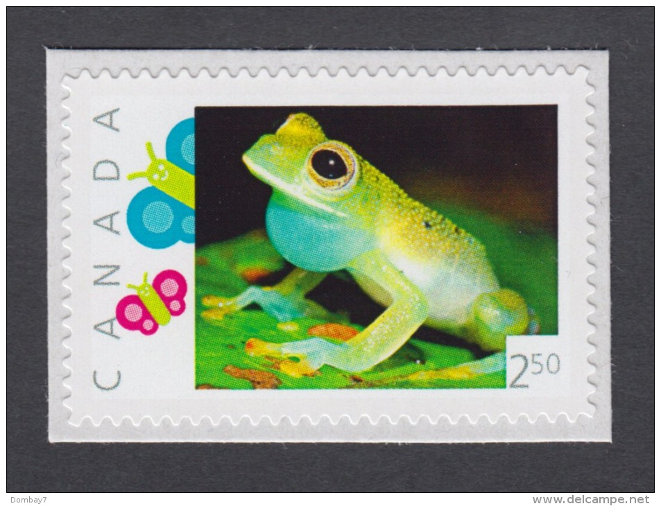 LQ. GLASS FROG  Set Of 2 Picture Postage MNH Stamps,  "P" & "INTERNATIONAL"- Rates. Canada  2014  [p11fg2] - Rane