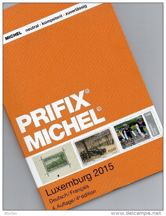 Timbres Special Catalogue Luxemburg PRIFIX MICHEL 2015 New 25€ Mit ATM MH Dienst Porto Besetzung LUX Deutsch/französisch - Tijdschriften & Catalogi