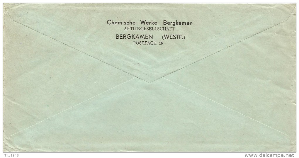 1957 Deutschland, Brief, Kamen,  Mi 162, Siehe Scans! - Autres & Non Classés