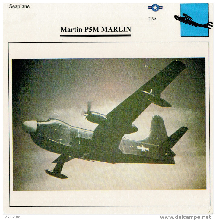 MARTIN  P5M  MARLIN             (NUOVO CON DESCRIZIONE E SCHEDA  TECNICA)  2SCAN - 1946-....: Era Moderna