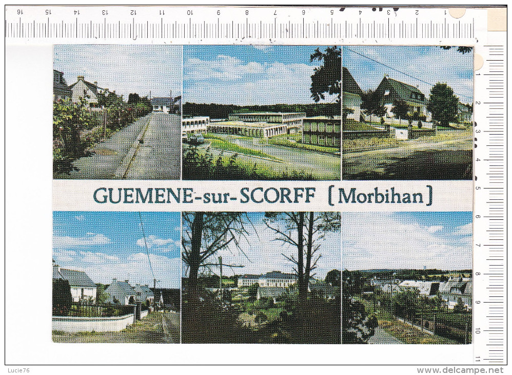 GUEMENE  SUR   SCORFF   -  6 Vues   :  LE  C.E.S. -  L Hôpital Et Les  Nouveaux  Quartiers Résidentiels - Guemene Sur Scorff