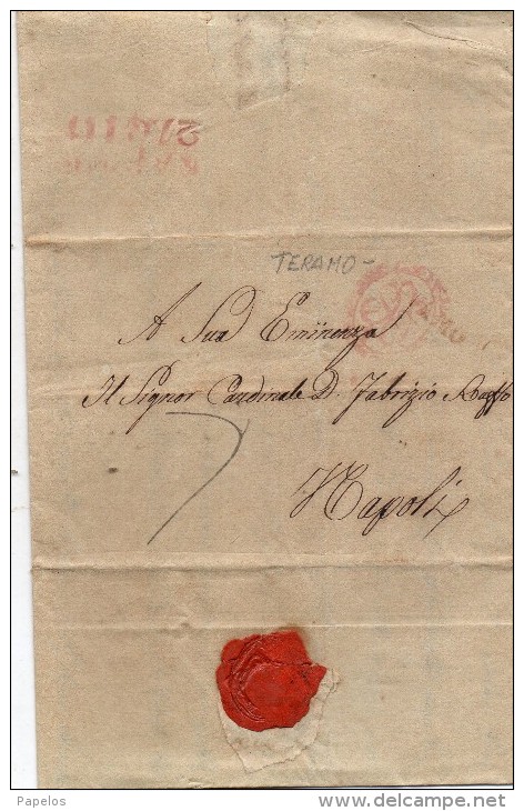 18 LETTERA CON ANNULLO TERAMO - 1. ...-1850 Prefilatelia