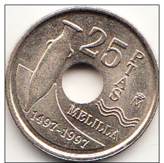 ESPAÑA 1997 .25 Pts.MELILLA NUEVA SIN CIRCULAR. CN4312 - 25 Pesetas