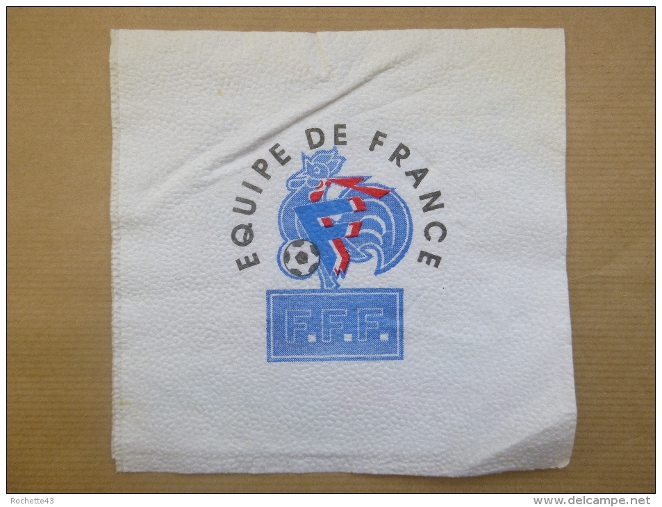 Serviette En Papier Tous Avec Les Bleus De La FFF Jules La Mascotte De L'équipe De France 98 Coupe Du Monde De Foot 1998 - Serviettes Publicitaires