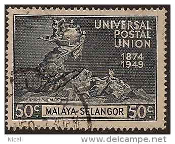 SELANGOR 1949 50c UPU SG 114 U VC312 - Selangor