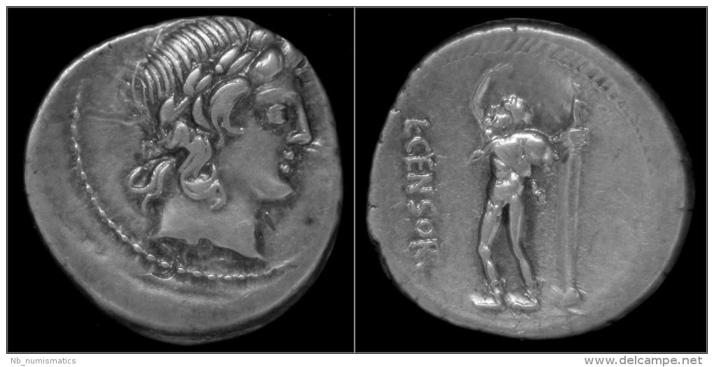 L.Censorinus AR Denarius - Republiek (280 BC Tot 27 BC)