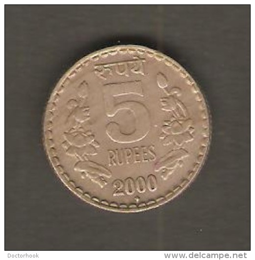 INDIA   5 RUPEES  2000 C  (MILLED EDGE)  (KM # 154.1) - India