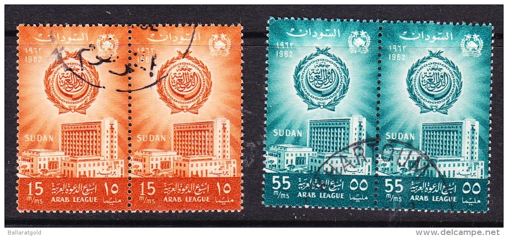 Sudan 1962 Arab League  Pairs - Fine Used - Sudan (1954-...)