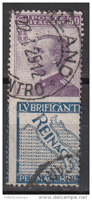 Italy     Scott No   105 F    Used    Year  1924 - Usati