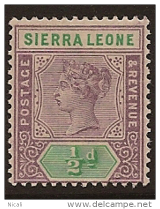 SIERRA LEONE 1896 1/2d QV SG 41 HM PN148 - Sierra Leone (...-1960)