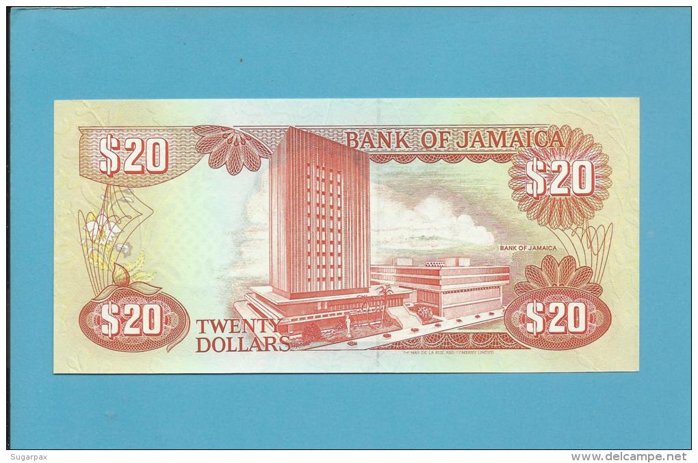 JAMAICA - 20 DOLLARS - 1991 - Pick 72.d - Sign. 10 - UNC. - 2 Scans - Jamaique