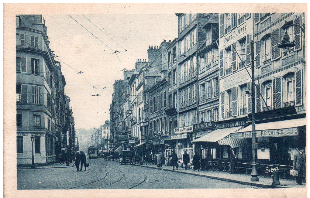 Cpa  76  Le Havre Editee Par " Raphael Tuck " Representant La Rue De Paris Animee , Voir Les 2 Scans - Non Classés