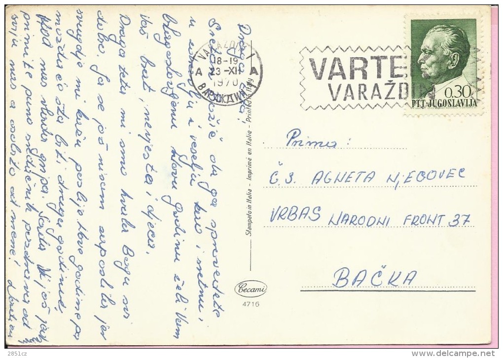 Varteks - Varaždin, Varaždin, 23.12.1970., Yugoslavia (4716) - Autres & Non Classés