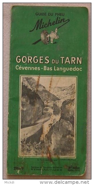 GORGES DU TARN - CEVENNES - BAS LANGUEDOC - GUIDE MICHELIN JANVIER 1955 - 98 PAGES - Michelin (guide)