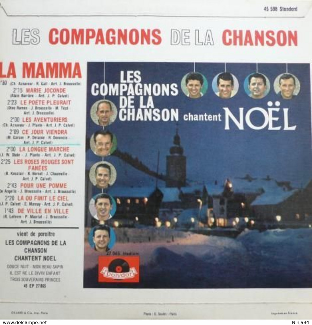 LP 25 CM (10")  Les Compagnons De La Chanson / Charles Aznavour / Alain Barrière  "  La Mamma  " - Formatos Especiales