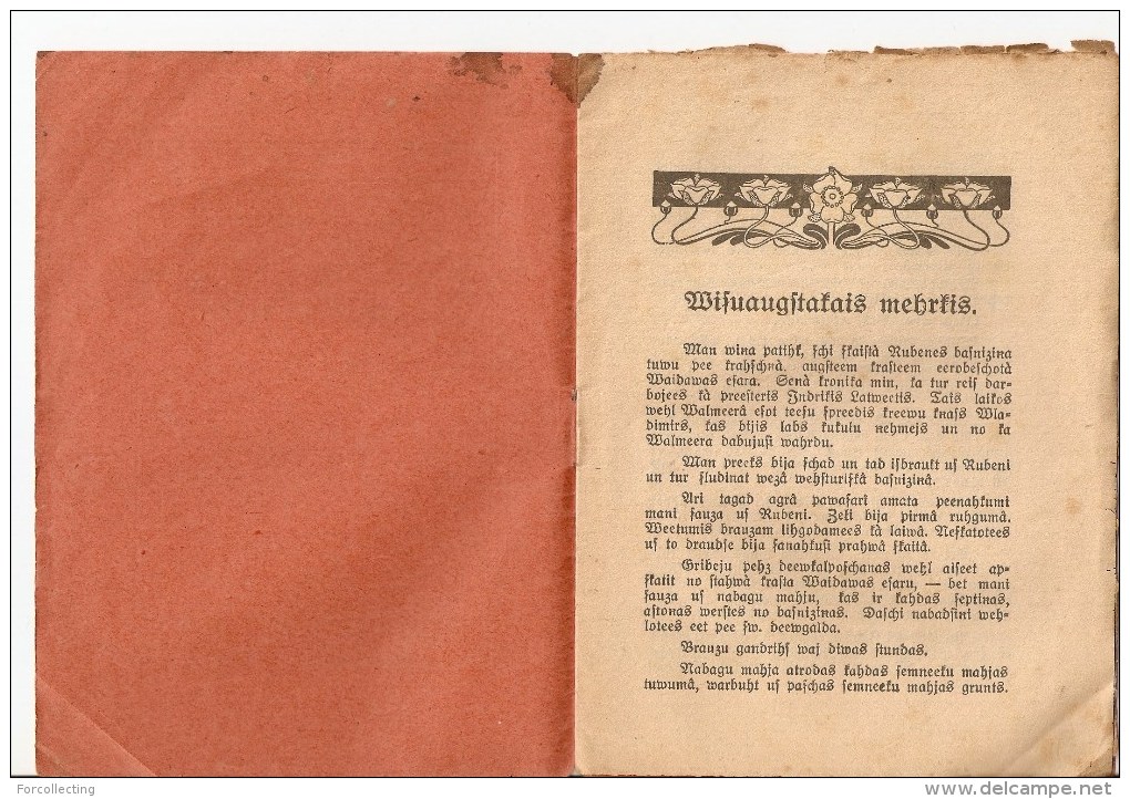 European Latvian Religion Old Book RIGA 1921 K. Beldawa ? Story Christianity - Livres Anciens
