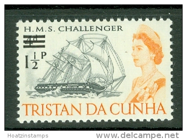 Tristan Da Cunha: 1971   QE II - Ships - Decimal Currency Surcharge  SG139    1&frac12;p On 4d    MNH - Tristan Da Cunha