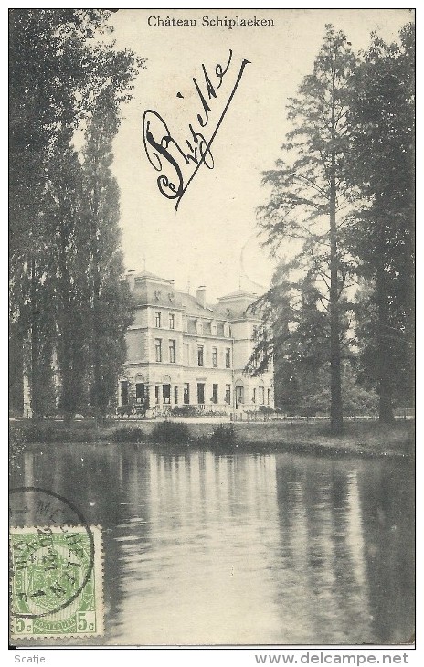 Boortmeerbeek.  -  Château Schiplaeken;  Prachtig Poststuk!   1911  Mechelen  Naar  Koekelberg - Boortmeerbeek