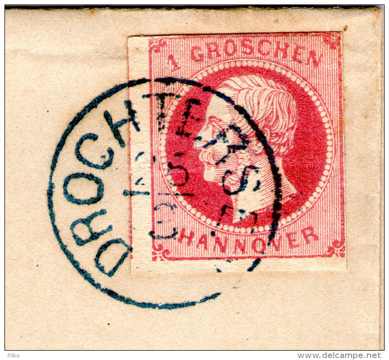 Envelop,sent From Drochtersen,25/3,to Freiburg,26/3,1863,as Scan - Hanovre