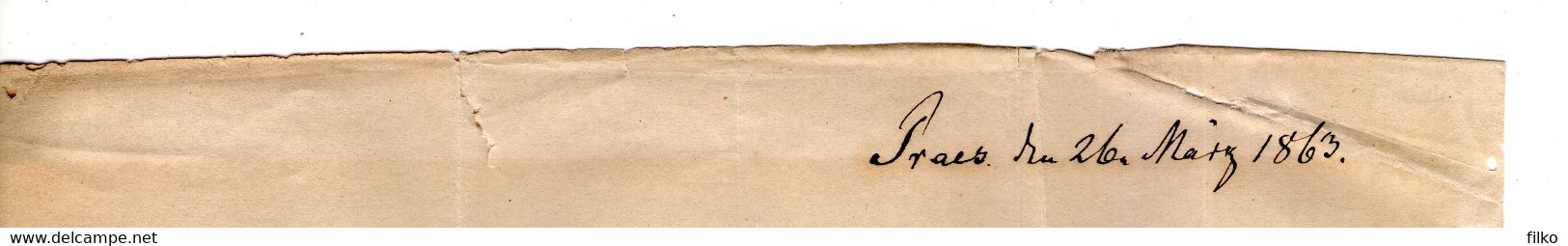 Envelop,sent From Drochtersen,25/3,to Freiburg,26/3,1863,as Scan - Hanovre