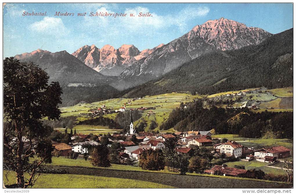 Bg18624 Stubaital Mieders Mit Schlickerspitze A Saile - Altri & Non Classificati