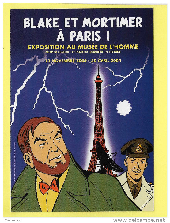 BLAKE ET MORTIMER A PARIS Exposition Au Musée De L Homme Nov 2003 Avril 2004 - Bandes Dessinées