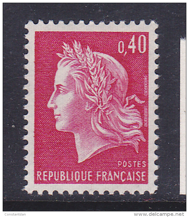 FRANCE N° 1536B 0.40 ROUGE TYPE SCHEFFER PAPIER EPAIS NEUF SANS CHARNIERE - Unused Stamps