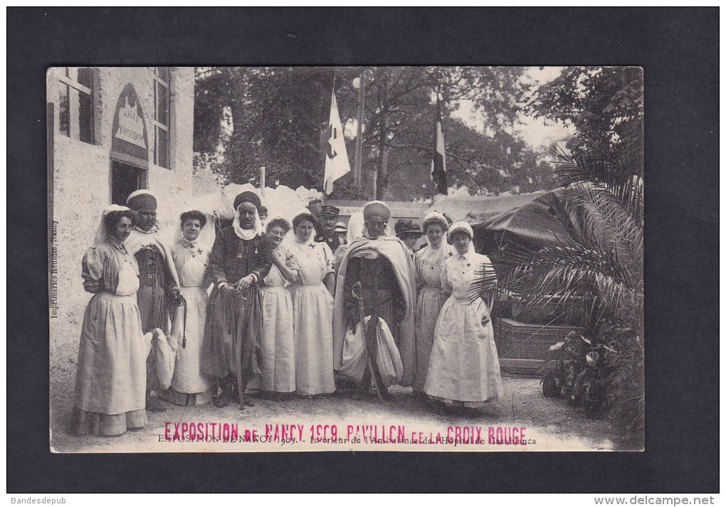 Exposition De Nancy- Interieur De L' Ambulance De L' Hopital De Casablanca - Pavillon De La Croix Rouge ( Imprimeries Re - Nancy