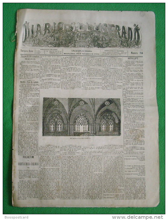 Batalha - Jornal "Diario Illustrado" Nº 714 De 16 De Setembro De 1874. Leiria. - Zeitungen & Zeitschriften