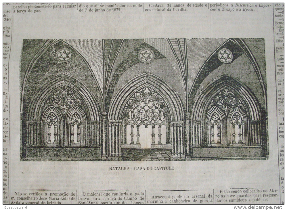 Batalha - Jornal "Diario Illustrado" Nº 714 De 16 De Setembro De 1874. Leiria. - Revues & Journaux