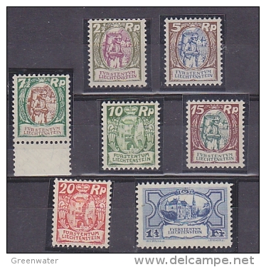 Liechtenstein 1925 Definitives 7v ** Mnh (21648) - Ongebruikt