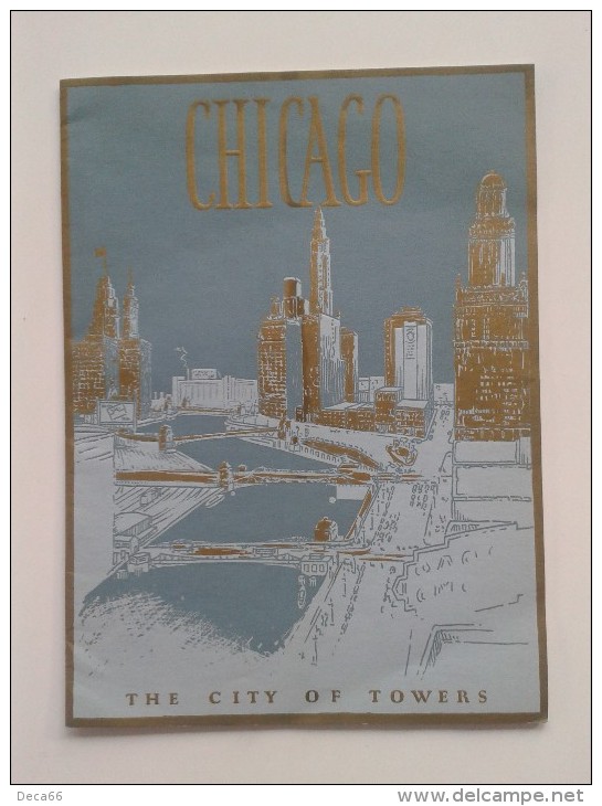 1933, CHICAGO THE CITY OF TOWERS - Reiseprospekte