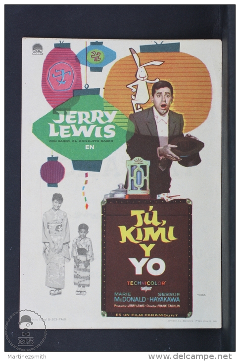 Original Old Cinema/ Movie Advertising Image - Movie: The Geisha Boy - Jerry Lewis, Marie McDonald, Sessue Hayakawa - Cinema Advertisement