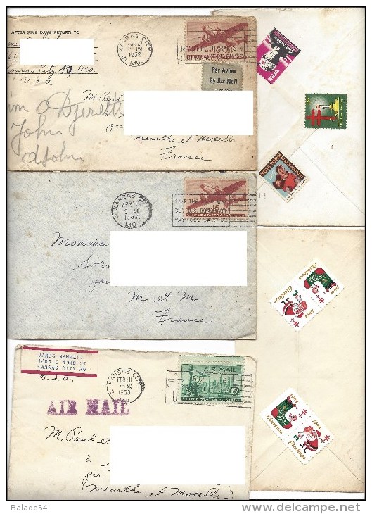 Lot De 25 Timbres Sur Enveloppe - USA, Tunisie, Belgique - Poste Aérienne - Dont Un Entier Postal - Voir Scan Et état - Mezclas (max 999 Sellos)