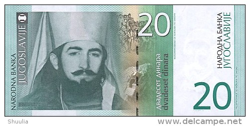 Yugoslavia 20 Dinara 2000 Pick 154 UNC - Joegoslavië