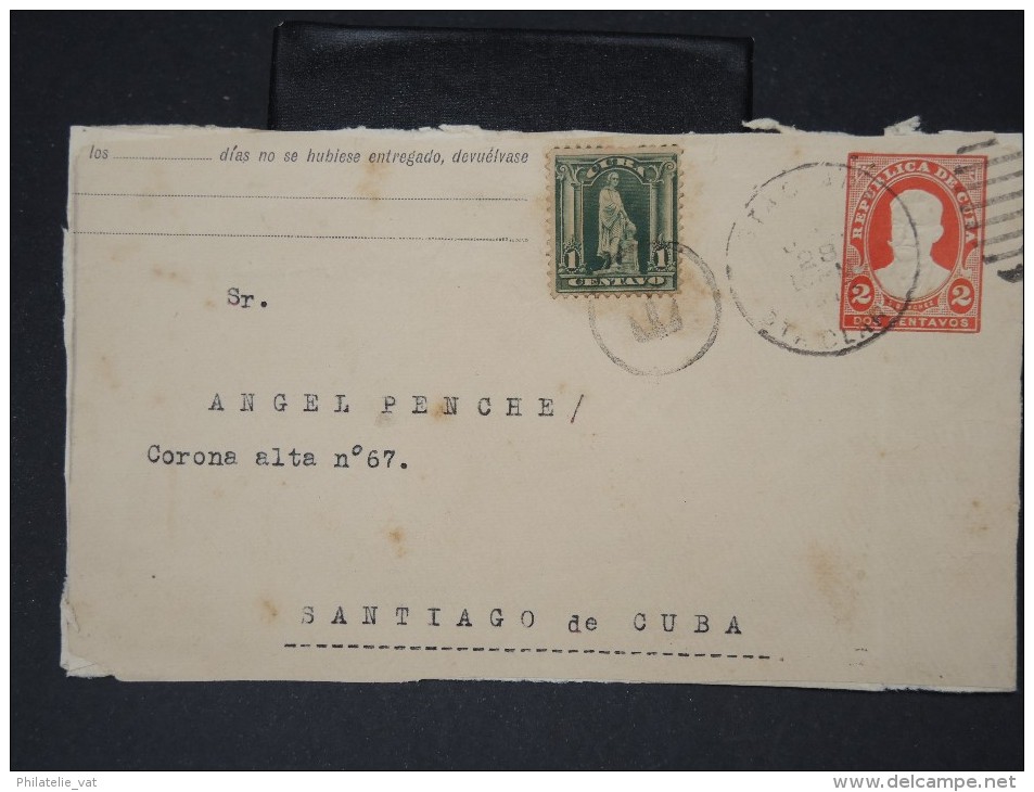 CUBA- Entier Postal ( Recollage)  Pour Santiago   A Voir  P4608 - Covers & Documents